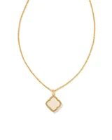 Mallory Gold Pendant Necklace in Iridescent Drusy