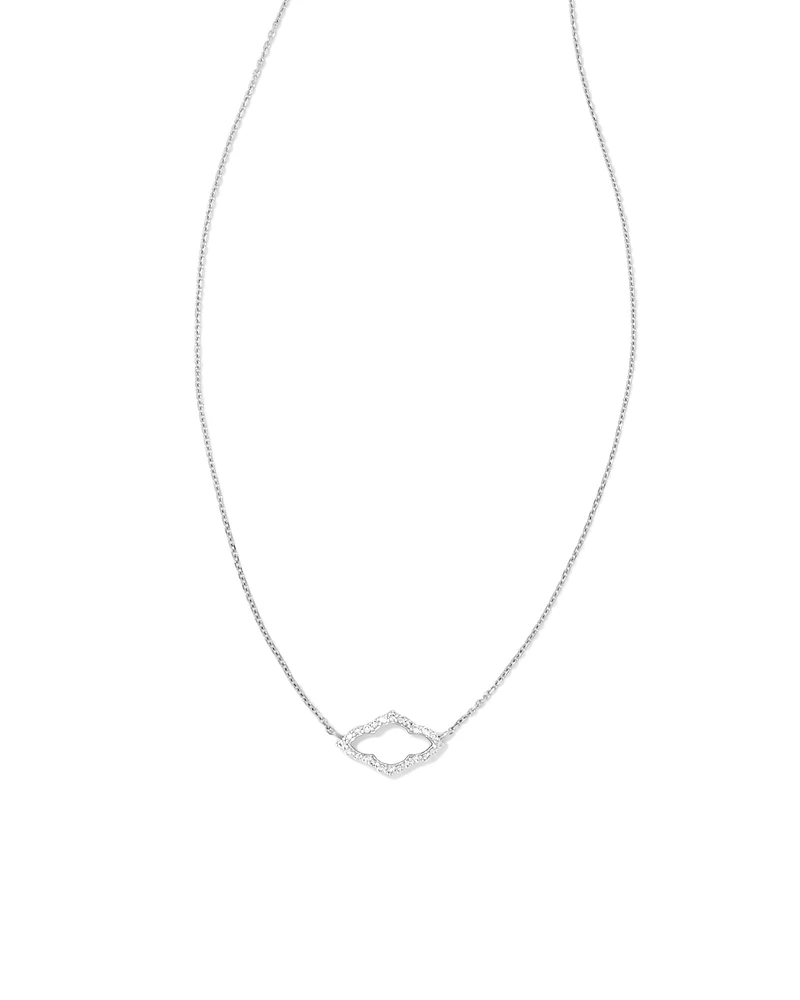 Small Abbie 14k Yellow Gold Pendant Necklace White Diamond