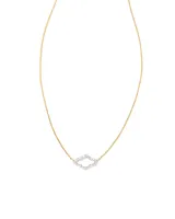 Abbie 14k Gold Pendant Necklace in White Diamond