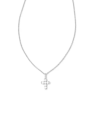 Pearl 14k Gold Cross Pendant Necklace Freshwater Cultured