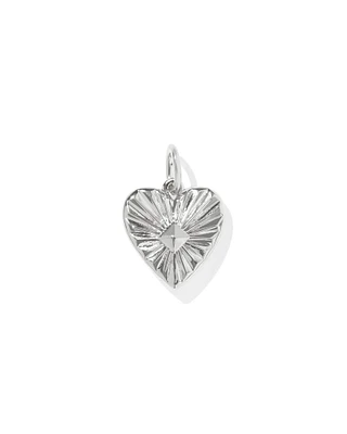 Maia Heart Accent Charm Sterling Silver