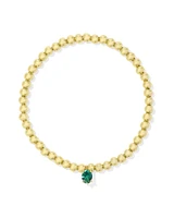 Cailin Gold Stretch Bracelet White Crystal