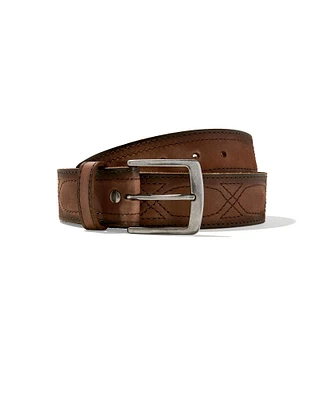 Men’s Stitched Belt Milk Chocolate