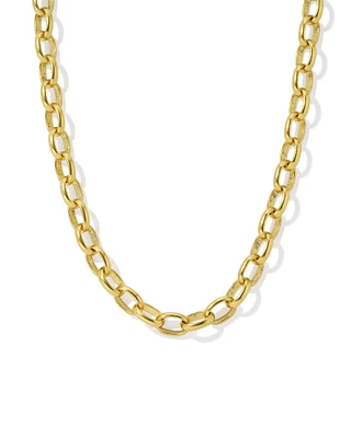Beau Link and Chain Necklace Vintage Gold