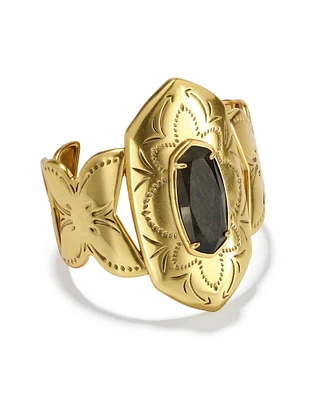 Keziah Vintage Silver Cuff Bracelet Natural Mother-of-Pearl