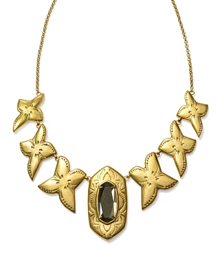 Keziah Vintage Silver Statement Necklace Natural Mother-of-Pearl