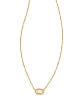 Emilie Gold Pendant Necklace in Ivory Mother-of-Pearl