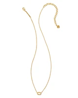Emilie Gold Pendant Necklace in Ivory Mother-of-Pearl