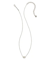 Emilie Silver Pendant Necklace in Ivory Mother-of-Pearl