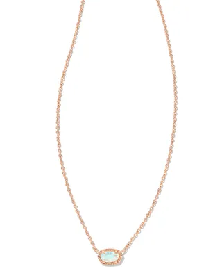 Emilie Rose Gold Pendant Necklace in Dichroic Glass
