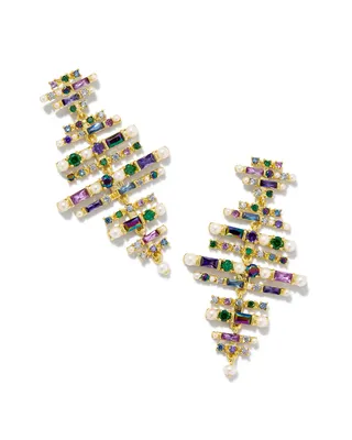 Madelyn Gold Statement Earrings in Multi Mix