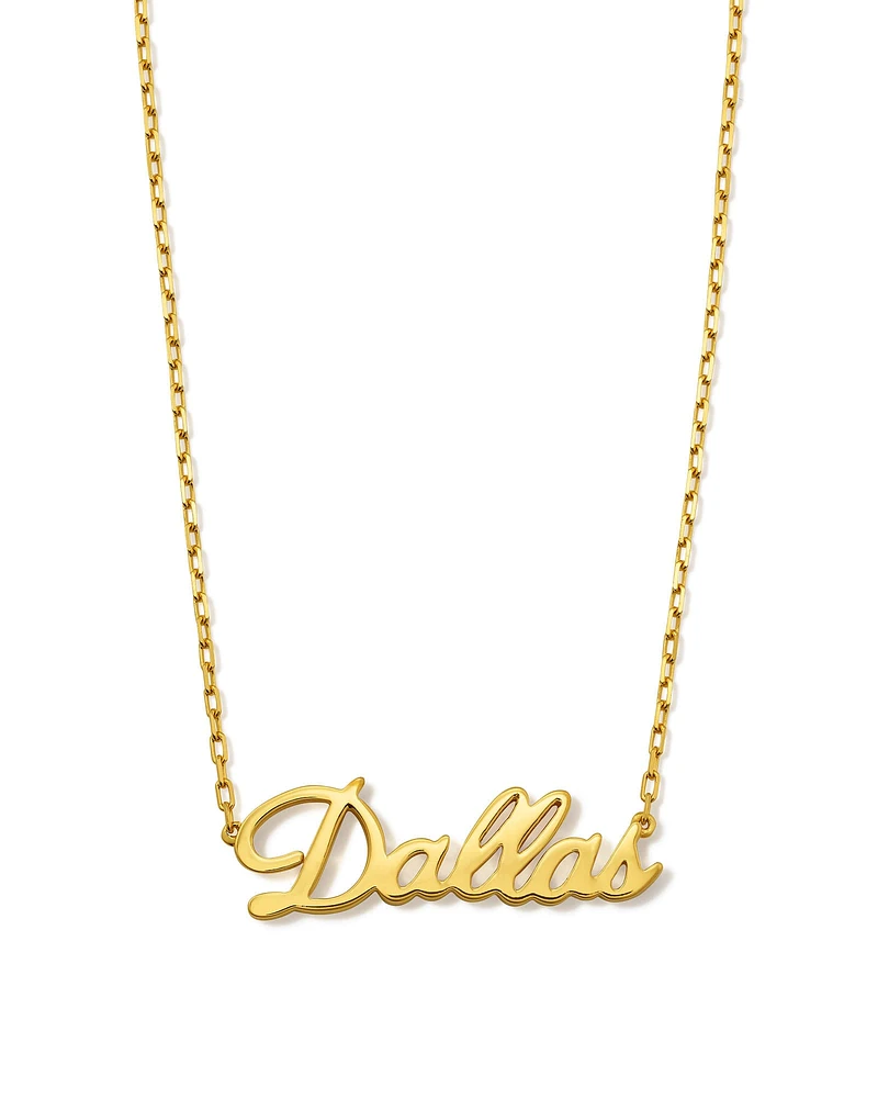 Dallas Pendant Necklace 18k Gold Vermeil