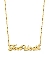 Fort Worth Pendant Necklace 18k Gold Vermeil