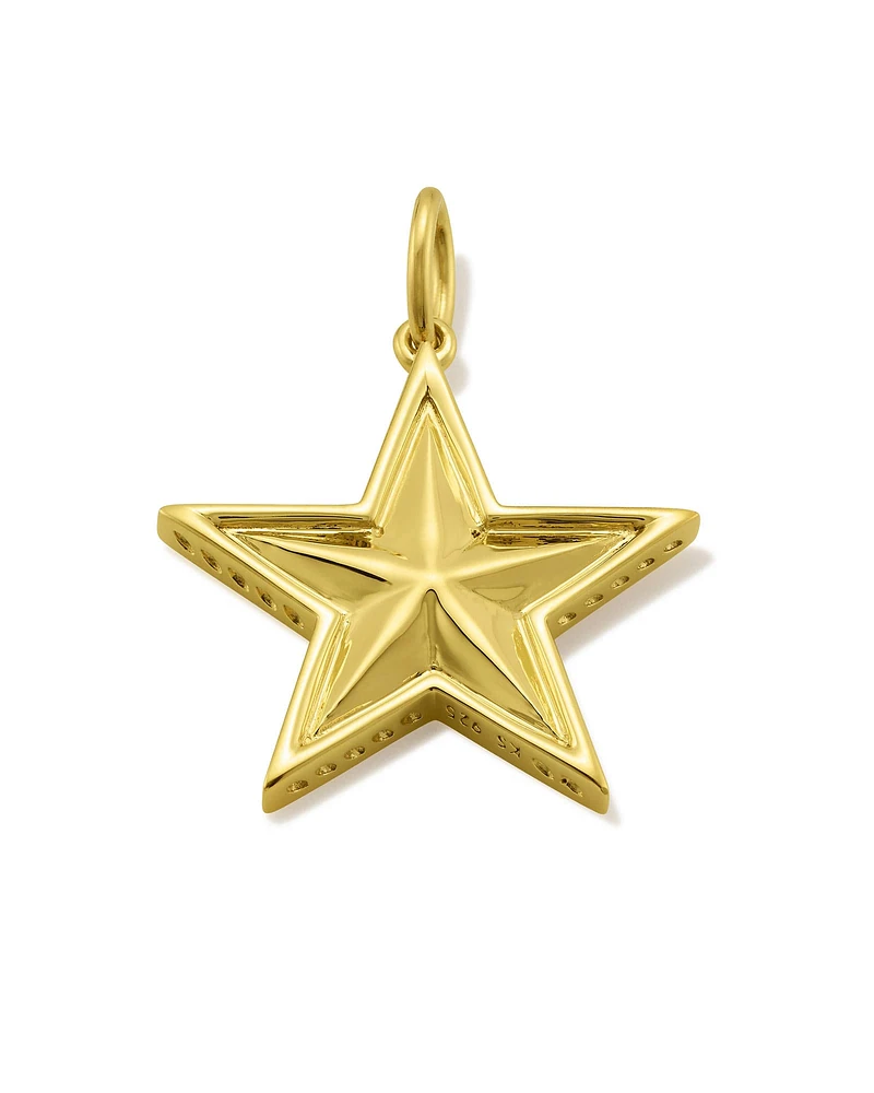 Large Star Charm 18k Gold Vermeil