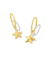 Small Star Huggie Earrings 18k Gold Vermeil