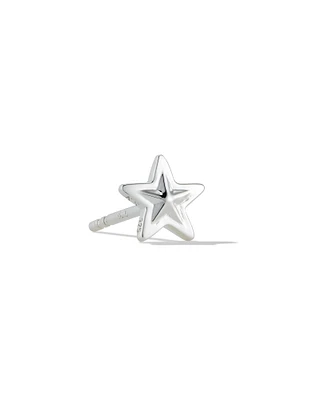 Small Star Single Stud Earring in Sterling Silver