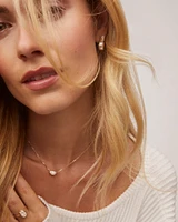 Lab Grown White Diamond Custom Elisa Pendant Necklace 14k Gold