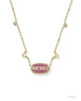 Disney | Kendra Scott Gold Mickey Mouse Elisa Short Pendant Necklace in Hot Pink Drusy