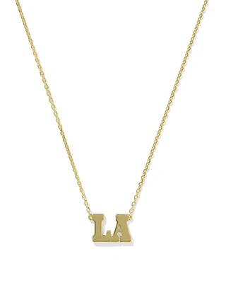 LA Pendant Necklace in 18k Gold Vermeil