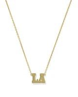 LA Pendant Necklace in 18k Gold Vermeil