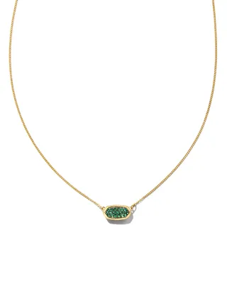 Lisa 14k Yellow Gold Pendant Necklace in Emerald