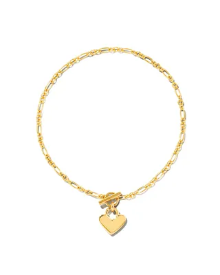 Heart Padlock Chain Bracelet 18k Gold Vermeil