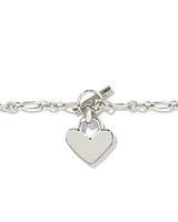 Heart Padlock Chain Bracelet 18k Gold Vermeil