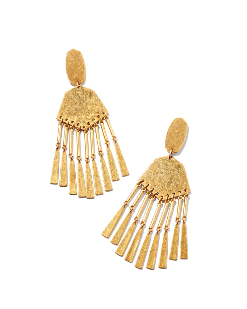 Lynne Statement Earrings in Vintage Gold