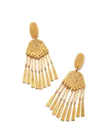 Lynne Statement Earrings in Vintage Gold