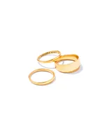 Terra Ring Set of 3 Vintage Gold