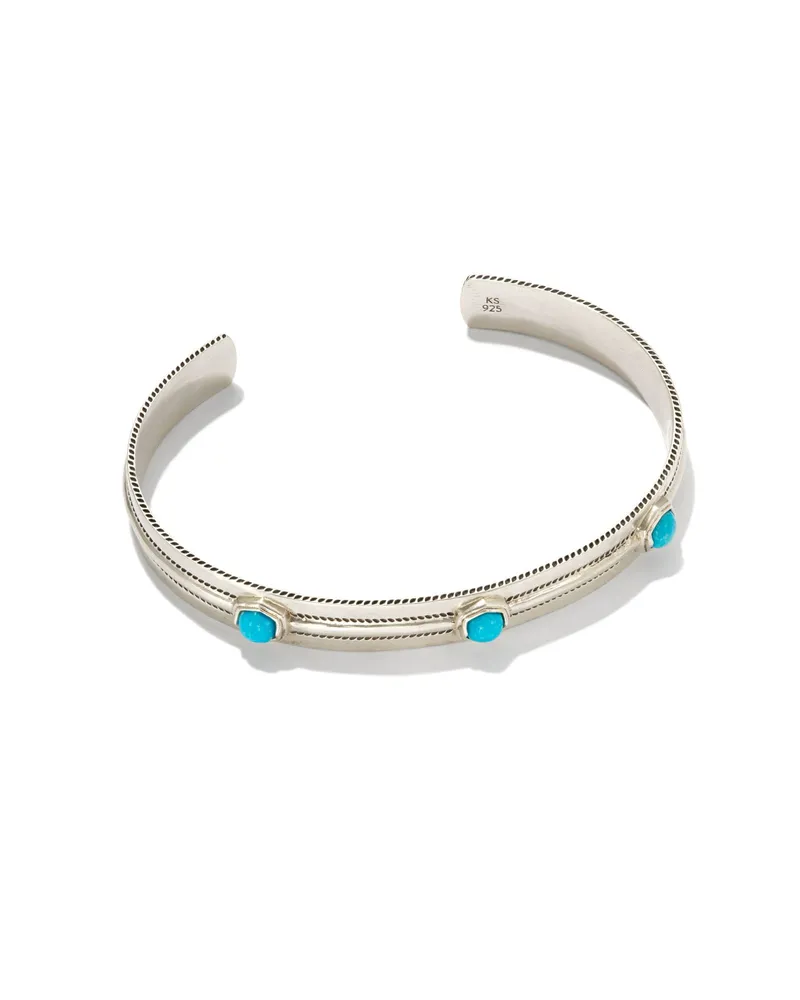 Weston Oxidized Sterling Silver Cuff Bracelet Turquoise