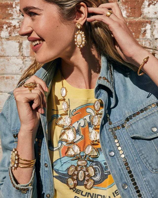 Kendra Scott | Jewelry | Kendra Scott Elisa Gold Pendant Necklace In Lilac  Abalone | Poshmark