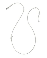 Letter X Inline Initial Necklace in Sterling Silver