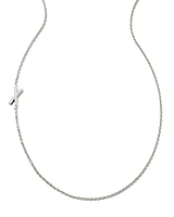 Letter X Inline Initial Necklace in Sterling Silver