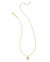 Adalynn 18k Gold Vermeil Heart Pendant Necklace in Phosphosiderite