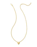 Maia 18k Gold Vermeil Heartburst Pendant Necklace in White Sapphire