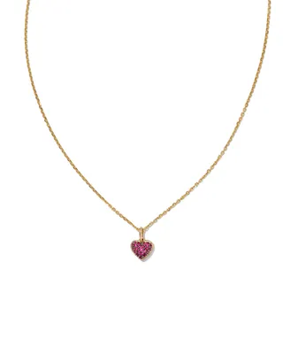 Madeline 14k Yellow Gold Small Pendant Necklace in Ruby