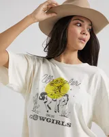 Wrangler® x Yellow Rose by Kendra Scott Boxy Crop Tee Vanilla Ice