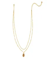 Wrangler® x Yellow Rose by Kendra Scott Elisa Gold Multi Strand Necklace in Amber Illusion