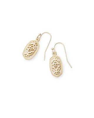 Lee Drop Earrings in Gold Filigree