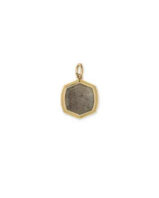 Davis 16mm 18k Gold Vermeil Stone Charm in Labradorite