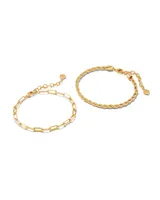 Olivia Set of 2 Bracelets in Gold