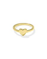 Jasmine Heart Band Ring Sterling Silver