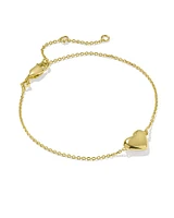 Jasmine Heart Delicate Chain Bracelet 18k Gold Vermeil