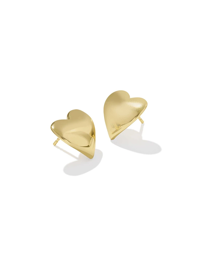 Jasmine Heart Stud Earrings Sterling Silver