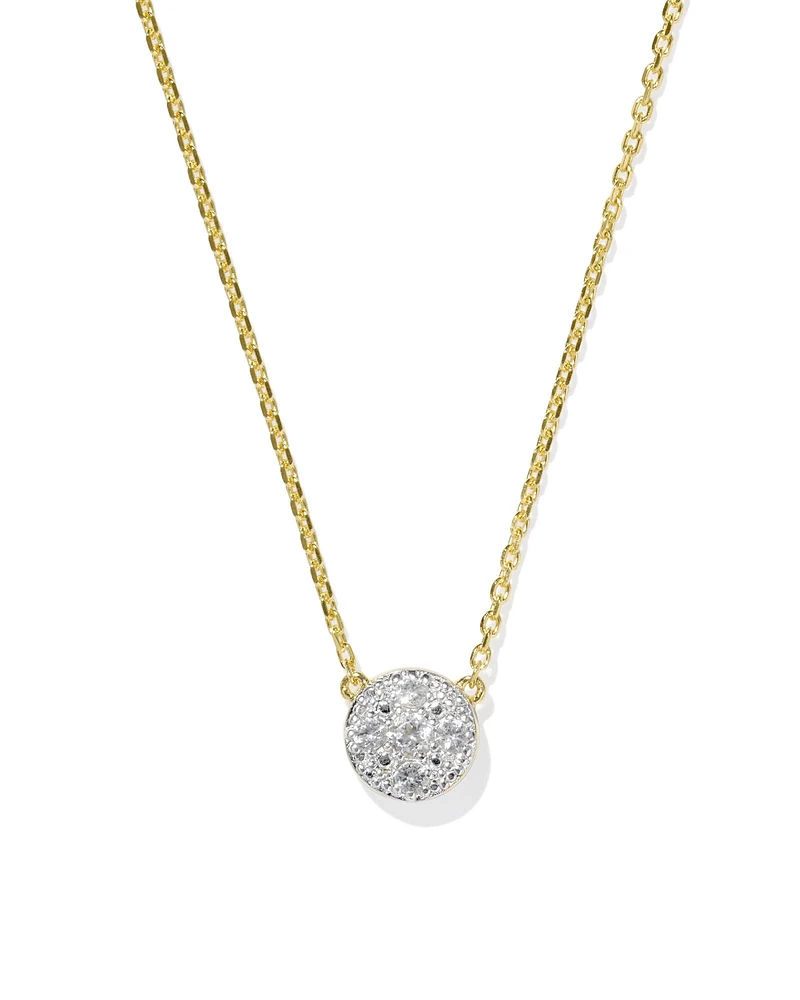 Kristen 18k Gold Vermeil Pendant Necklace in White Topaz