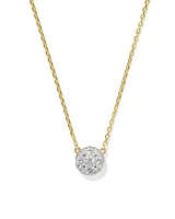 Kristen 18k Gold Vermeil Pendant Necklace in White Topaz