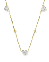 Madeline 14k Yellow Gold Strand Necklace in White Diamond