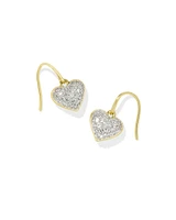 Madeline 14k Yellow Gold Drop Earrings in White Diamond