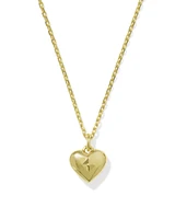 Maleia Metal Heart Necklace in 14k Yellow Gold